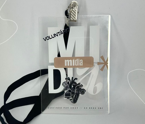 Crachá Transparente Horizontal