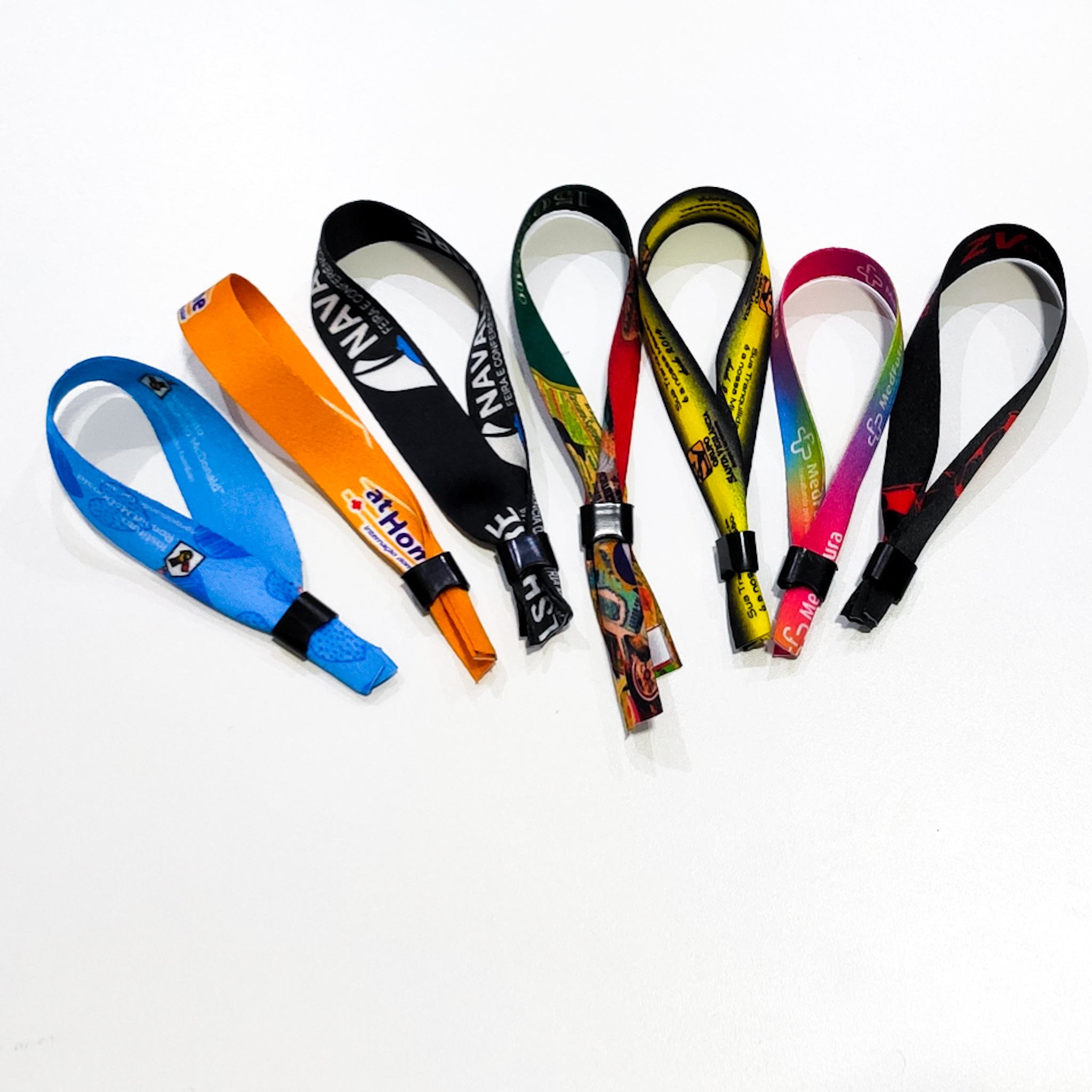 Pulseira de Tecido Azul e Rosa