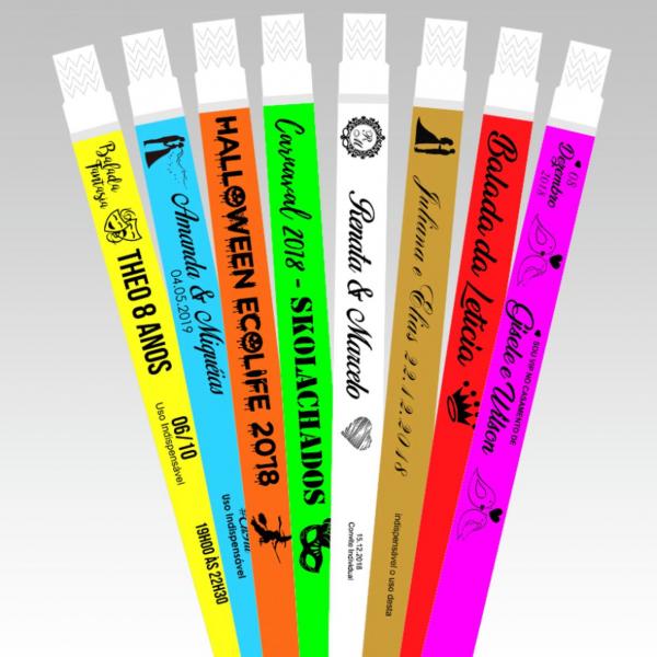 Pulseiras Tyvek Coloridas